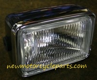 Rectangular Headlight Assembly with Replaceable Bulb